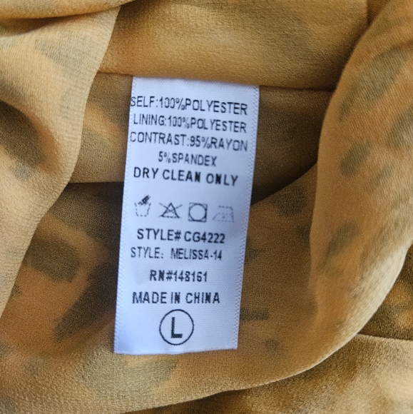 Buddy Love Melissa Surplice Long Sleeve Tortoise Shell Bodysuit Size L - Picture 5 of 7